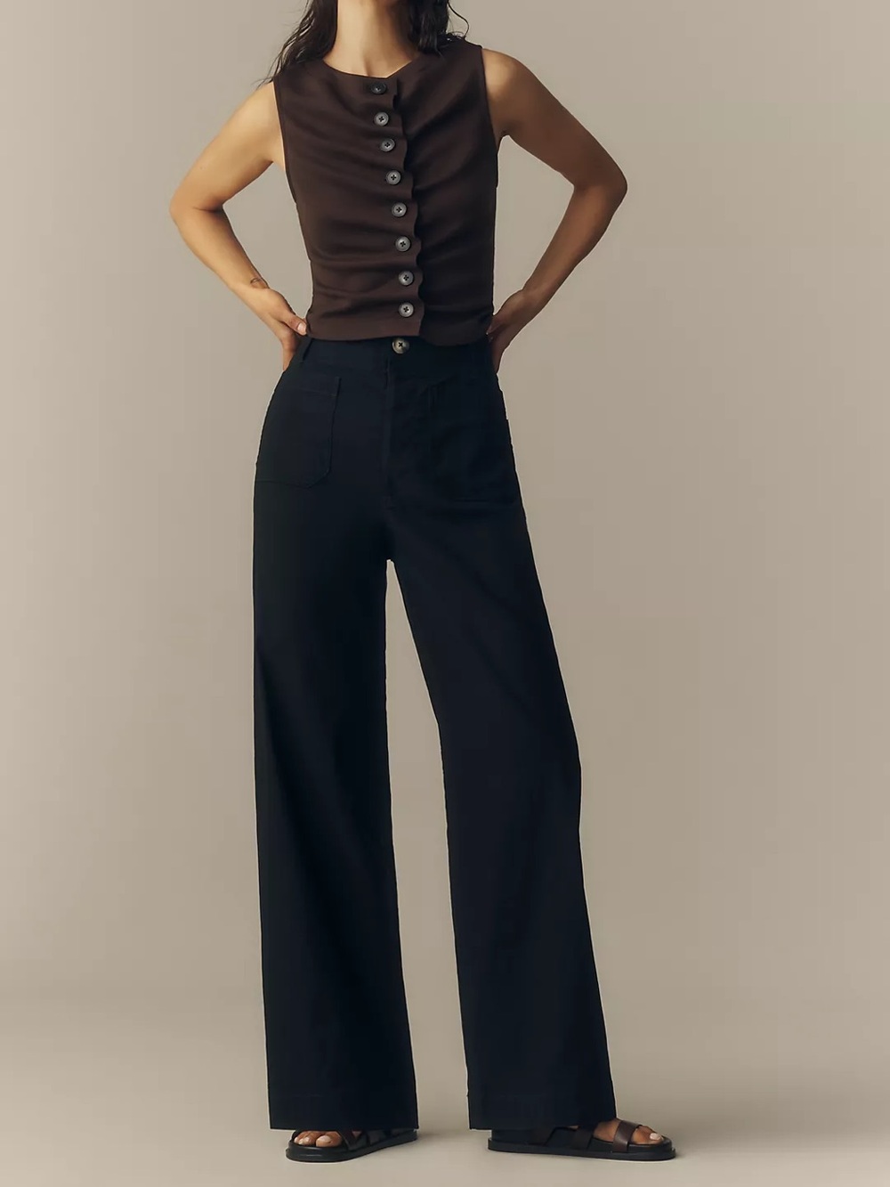 Anthro | Maeve Colette Magic Fabric Full Length Pants